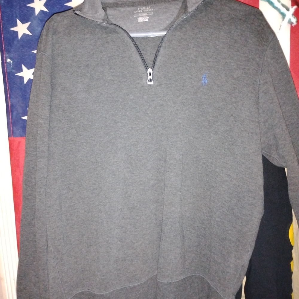Polo by Ralph Lauren Gray Quarter-Zip Sweatshirt